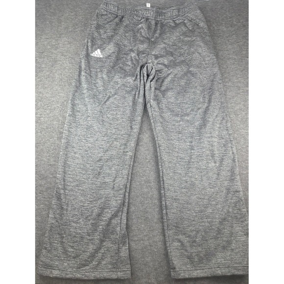 adidas Other - Adidas Sweatpants Men XL Gray Fleece Lined Straight Leg Zipper Pockets Lounge
